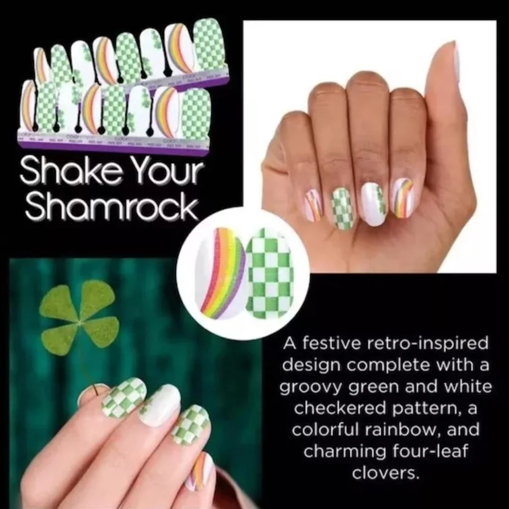 Color Street In Shake Your Shamrock Nail Polish Strips . New in package.